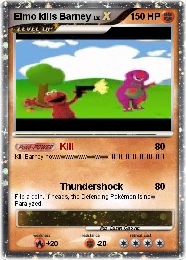 Pokemon Elmo kills Barney