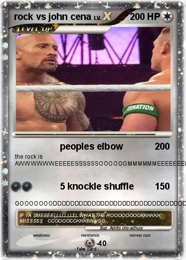 Pokemon rock vs john cena