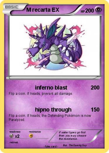 Pokemon M recarta EX Pokemon M recarta EX