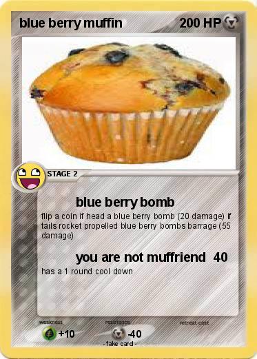 Pokemon blue berry muffin