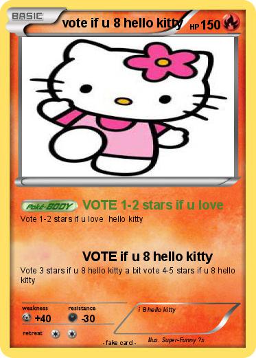 Pokemon vote if u 8 hello kitty
