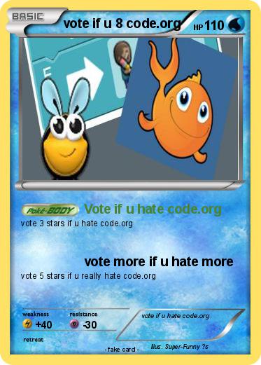 Pokemon vote if u 8 code.org
