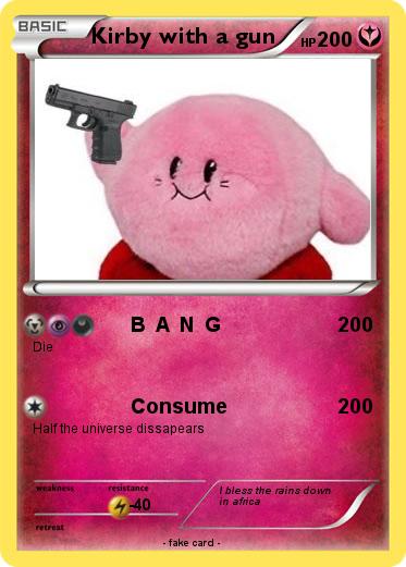 Pokemon Kirby with a gun
