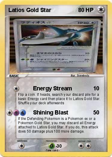 Pokemon Latios Gold Star