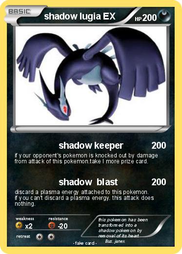 Pokemon shadow lugia EX