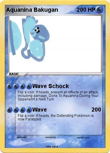 Pokemon Aquanina Bakugan