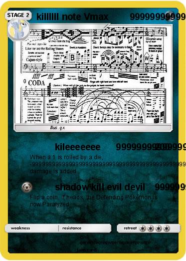 Pokemon killllll note Vmax