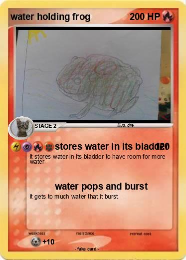 Pokemon water holding frog