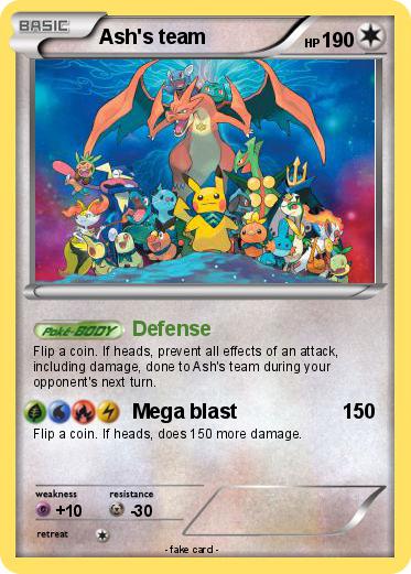 Pokemon Ash's team