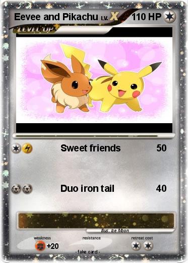 Pokemon Eevee and Pikachu