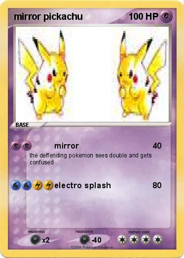 Pokemon mirror pickachu