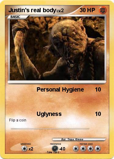 Pokemon Justin's real body