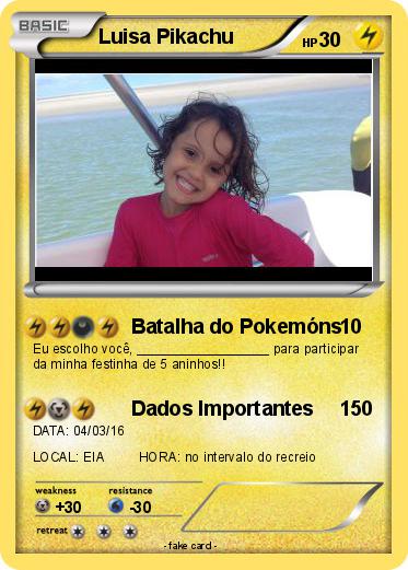 Pokemon Luisa Pikachu