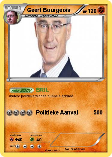 Pokemon Geert Bourgeois