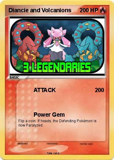 Pokemon Diancie and Volcanions