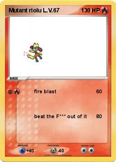 Pokemon Mutant riolu L.V.67