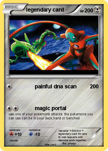 Pokemon legendary card