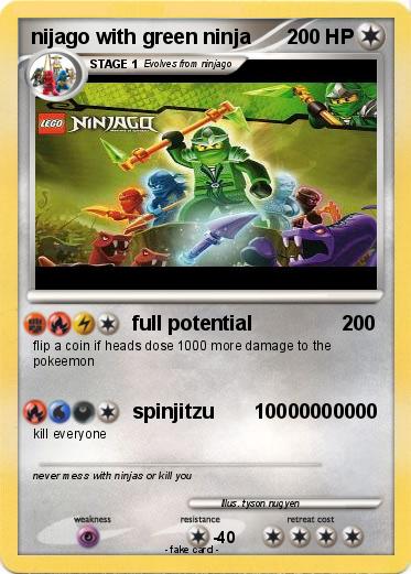 Pokemon nijago with green ninja