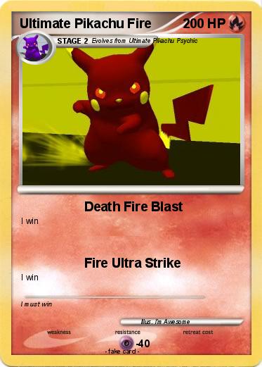 Pokemon Ultimate Pikachu Fire