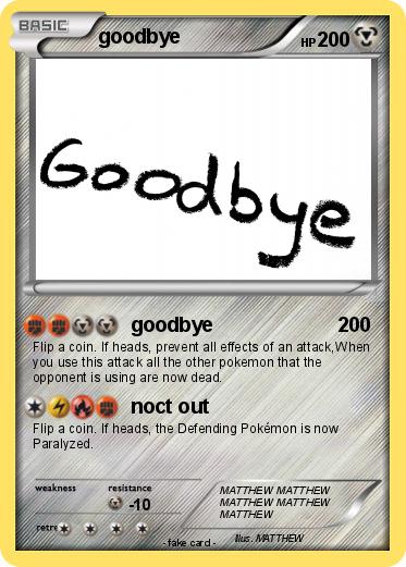 Pokemon goodbye