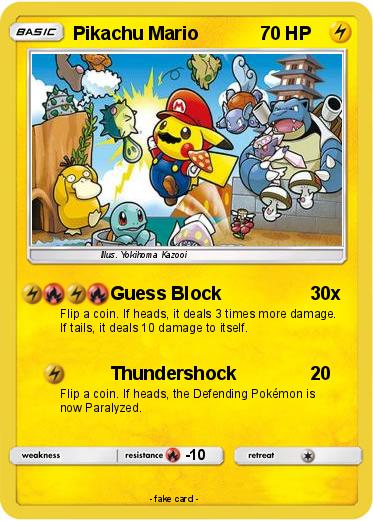 Pokemon Pikachu Mario