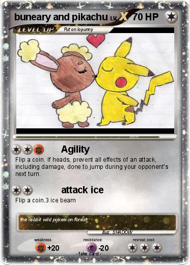 Pokemon buneary and pikachu
