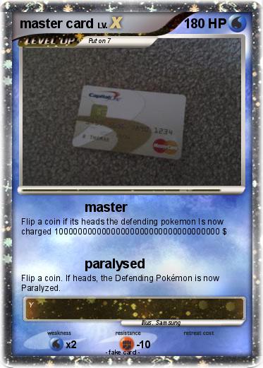 Pokemon master card
