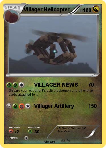 Pokemon Villager Helicopter