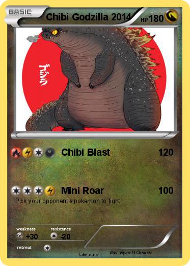 Pokemon Chibi Godzilla 2014