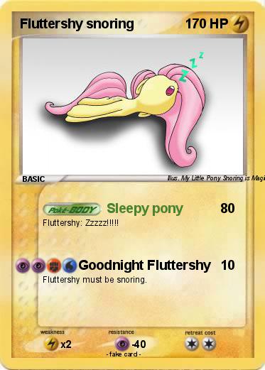 Pokemon Fluttershy snoring