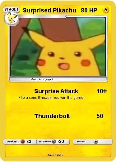 Pokemon Surprised Pikachu