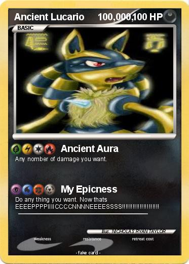 Pokemon Ancient Lucario     100,000,