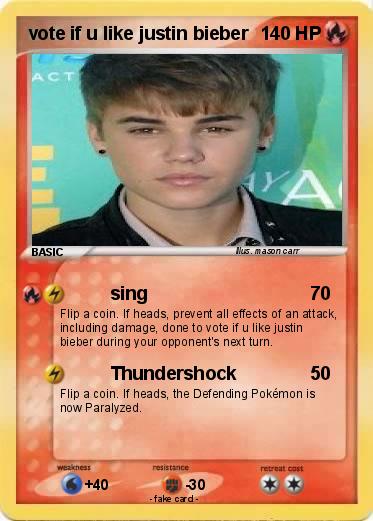 Pokemon vote if u like justin bieber