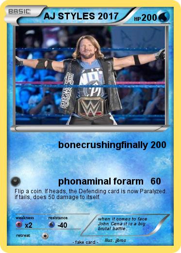 Pokemon AJ STYLES 2017