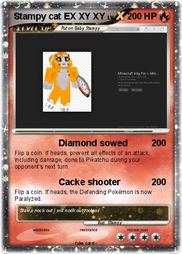 Pokemon Stampy cat EX XY XY