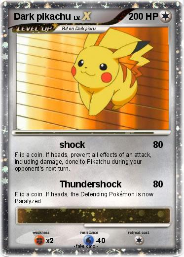Pokemon Dark pikachu
