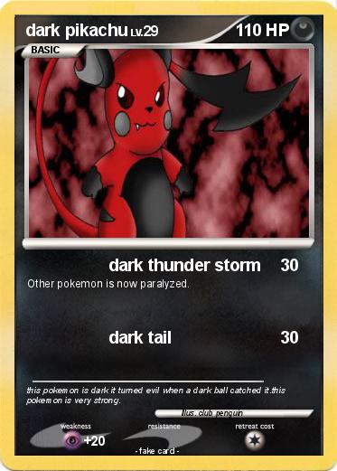 Pokemon dark pikachu
