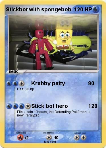 Pokemon Stickbot with spongebob