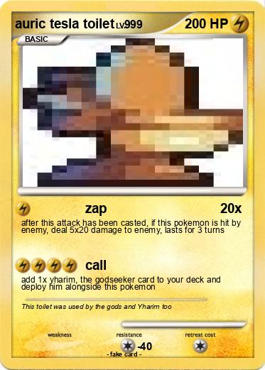 Pokemon auric tesla toilet