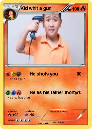 Pokemon Kid whit a gun