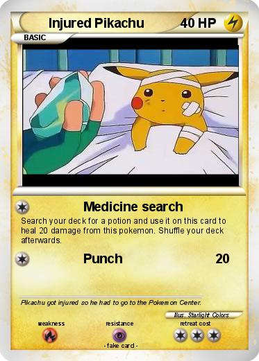 Pokemon Injured Pikachu