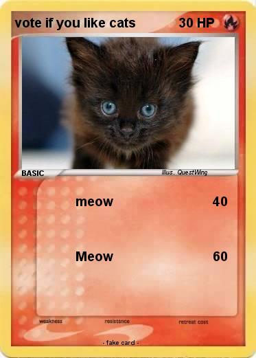 Pokemon vote if you like cats