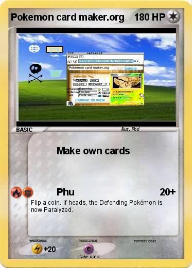 Pokémon Card Maker  Card maker, Pokemon cards, Pokemon