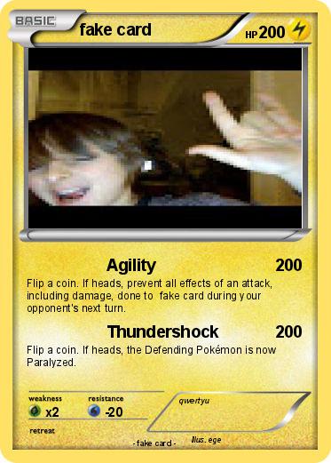 Pokemon fake card