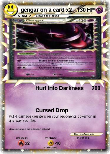 Pokemon gengar on a card x2