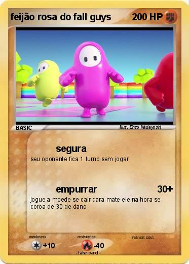 Pokemon feijão rosa do fall guys