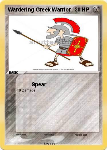 Pokemon Wardering Greek Warrior