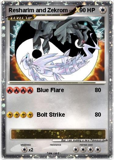 Pokemon Resharim and Zekrom