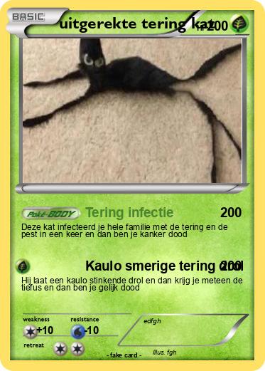 Pokemon uitgerekte tering kat