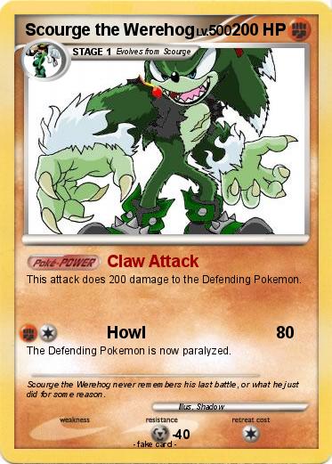 Pokemon Scourge the Werehog